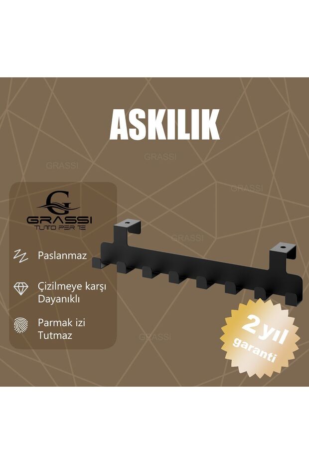 Kapı Arkası Askılık - Siyah